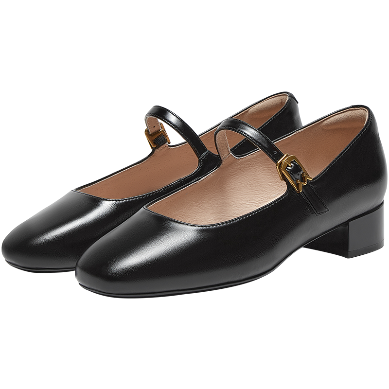 Cowhide leather women's casual shoes