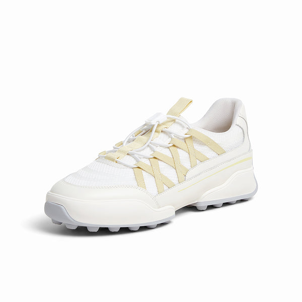 Textile/cowhide leather women's travel shoes