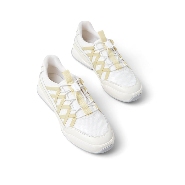 Textile/cowhide leather women's travel shoes