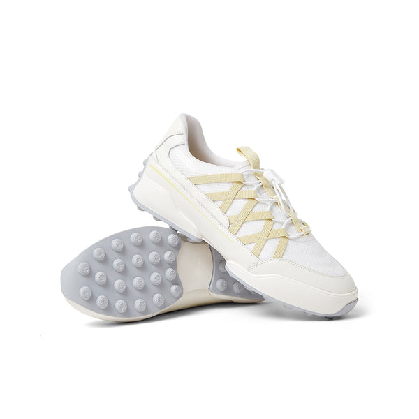 Textile/cowhide leather women's travel shoes