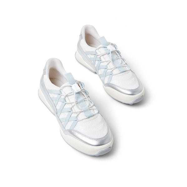 Textile/cowhide leather women's travel shoes
