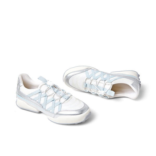 Textile/cowhide leather women's travel shoes