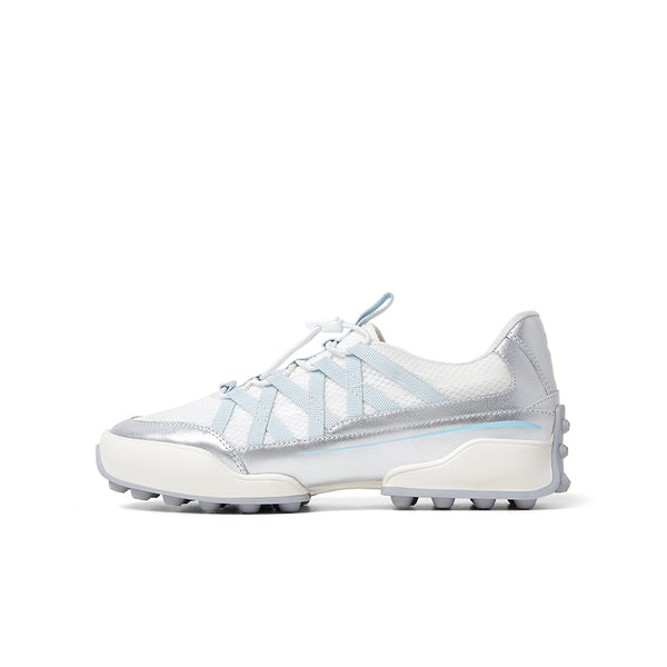 Textile/cowhide leather women's travel shoes