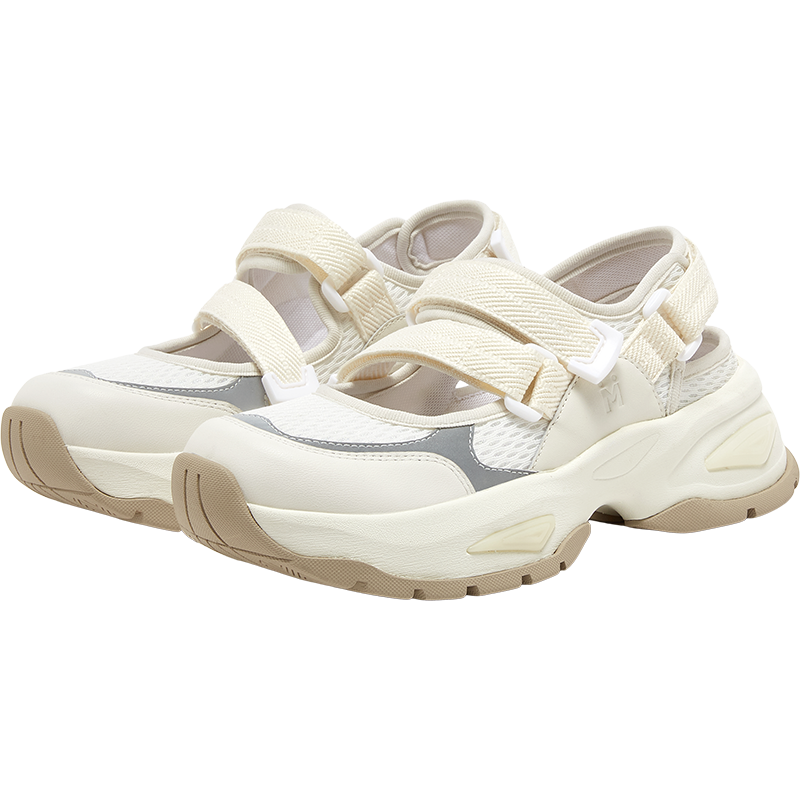 Textile/cowhide leather women's comfortable sports shoes