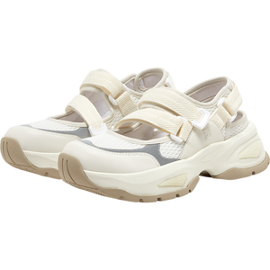 Textile/cowhide leather women's comfortable sports shoes