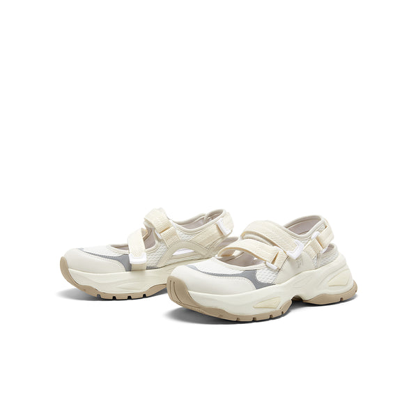 Textile/cowhide leather women's comfortable sports shoes