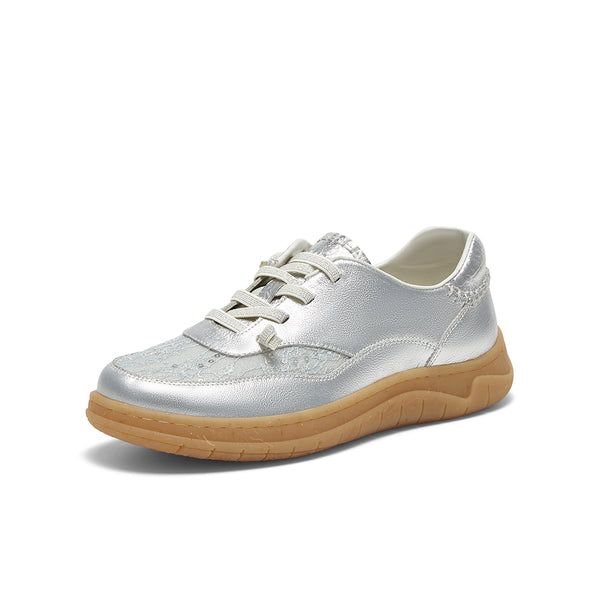 Cowhide leather women's casual shoes