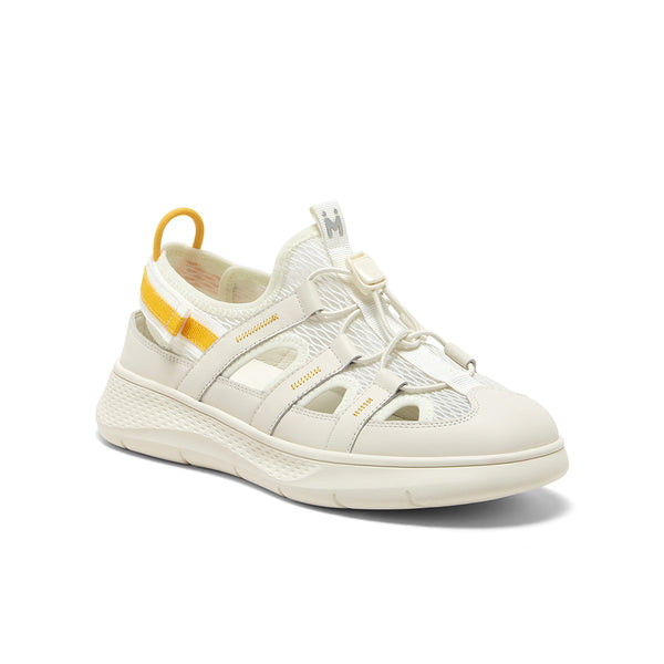 Cowhide leather/textile women's casual shoes