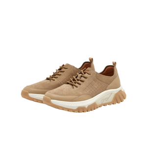 Cowhide/synthetic leather men's casual shoes