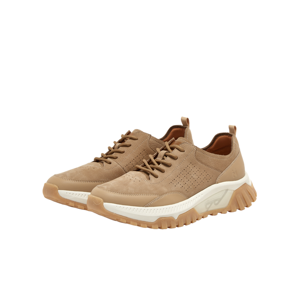 Cowhide/synthetic leather men's casual shoes
