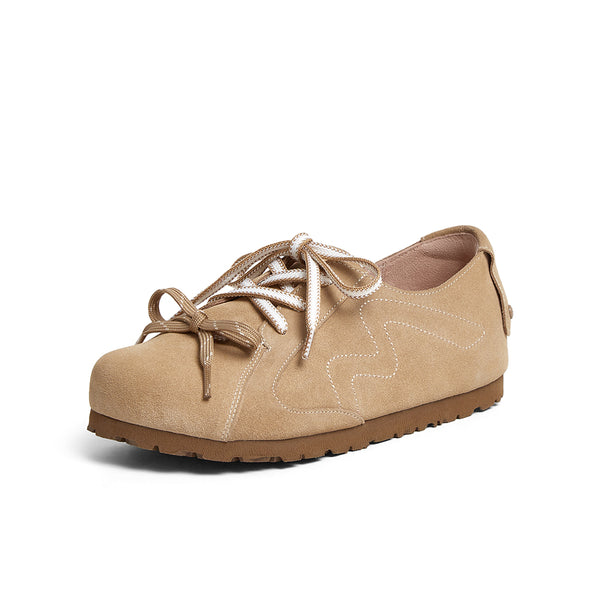 Cow split leather women's casual shoes