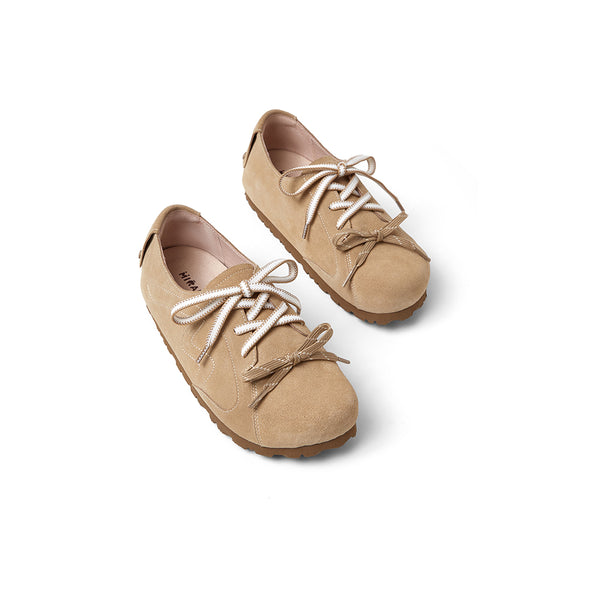 Cow split leather women's casual shoes