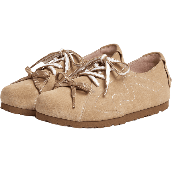 Cow split leather women's casual shoes