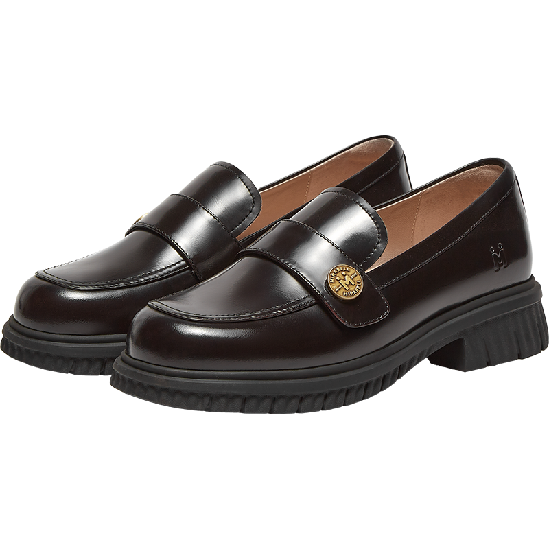 Cowhide leather women's casual shoes
