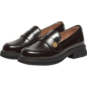 Cowhide leather women's casual shoes