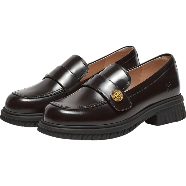 Cowhide leather women's casual shoes