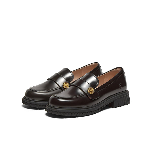 Cowhide leather women's casual shoes