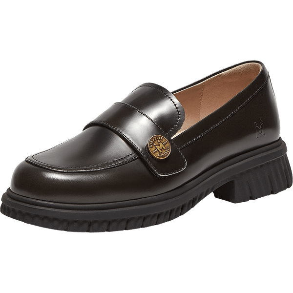 Cowhide leather women's casual shoes