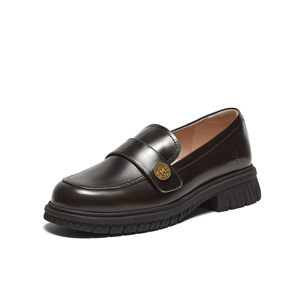 Cowhide leather women's casual shoes