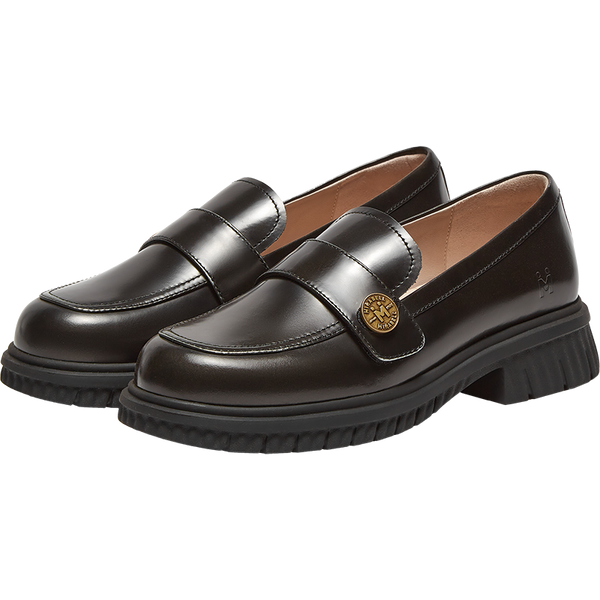 Cowhide leather women's casual shoes