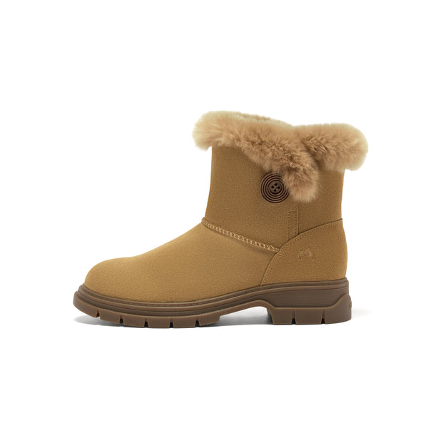 MIRABELL Cow split leather/rabbit fur women's leather shoes (Women)