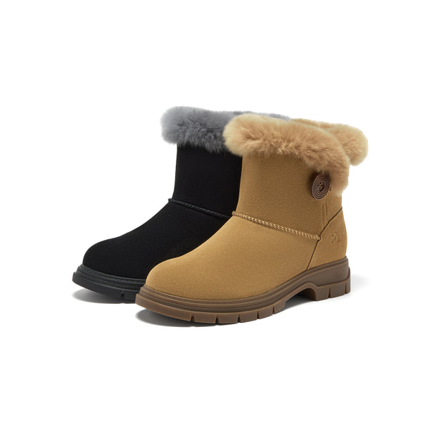 MIRABELL Cow split leather/rabbit fur women's leather shoes (Women)