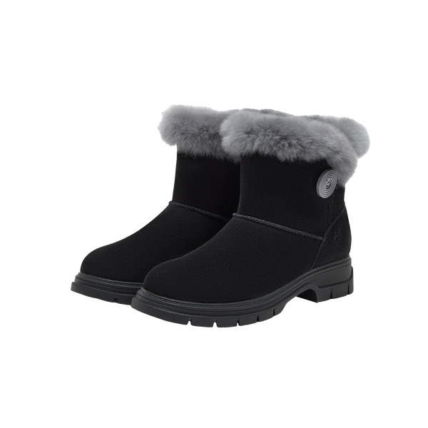 MIRABELL Cow split leather/rabbit fur women's leather shoes (Women)