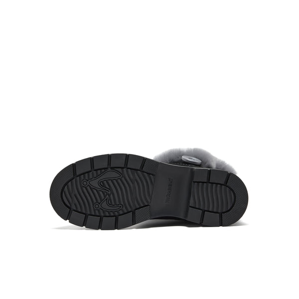 MIRABELL Cow split leather/rabbit fur women's leather shoes (Women)