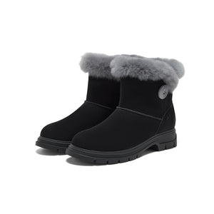 MIRABELL Cow split leather/rabbit fur women's leather shoes (Women)