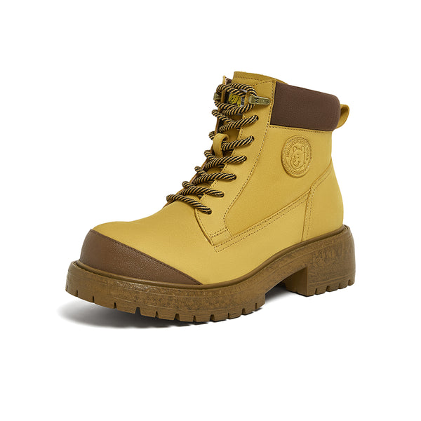 [MIRABELL x Winnie The Pooh] Cowhide leather/cow split leather casual shoes (Women)