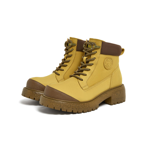 [MIRABELL x Winnie The Pooh] Cowhide leather/cow split leather casual shoes (Women)