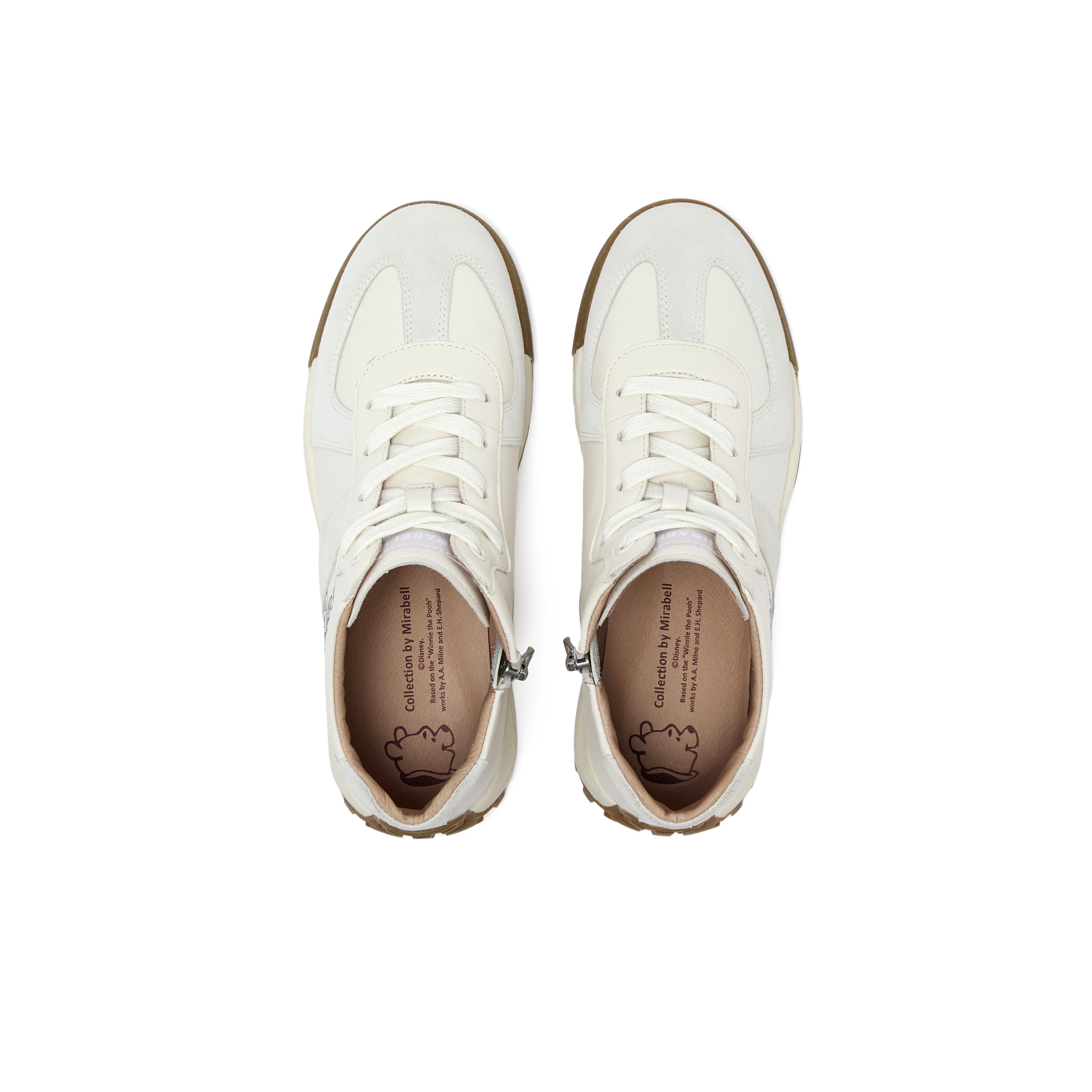 [MIRABELL x Winnie The Pooh] Cowhide leather/cow split leather casual shoes (Women)
