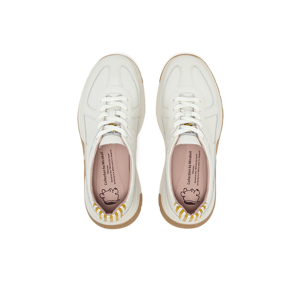 [MIRABELL x Winnie The Pooh] Cowhide leather casual shoes (Women)