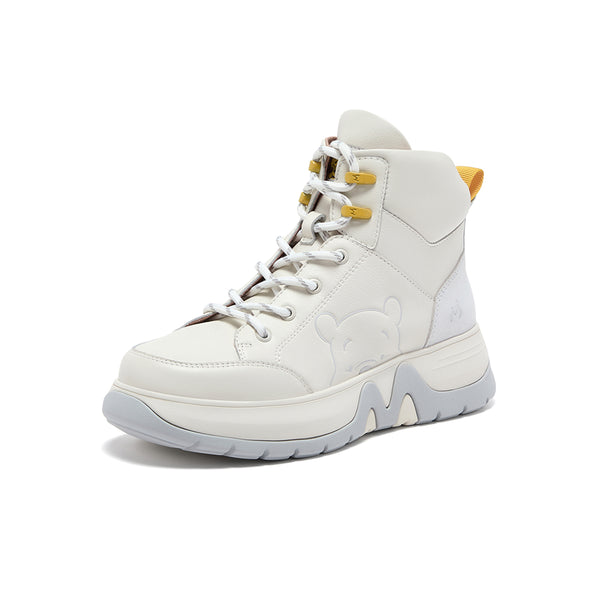 [MIRABELL x Winnie The Pooh] Cowhide leather/cow split leather casual shoes (Women)