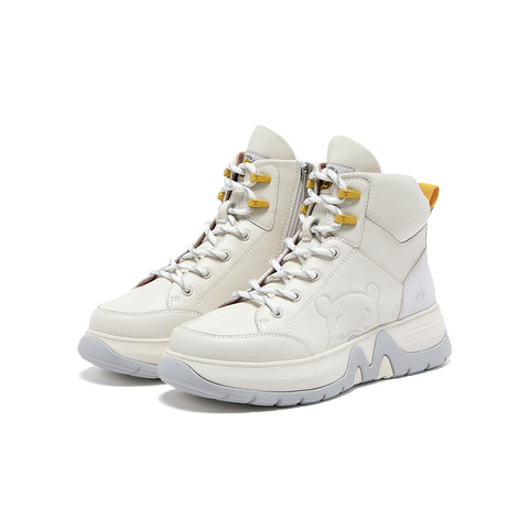 [MIRABELL x Winnie The Pooh] Cowhide leather/cow split leather casual shoes (Women)