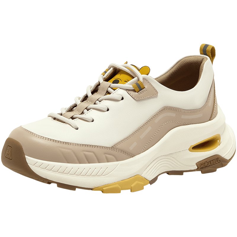 [MIRABELL x Winnie The Pooh] Cowhide Leather/Cow Split Leather/Fabric Comfortable Sports Shoes (Women)