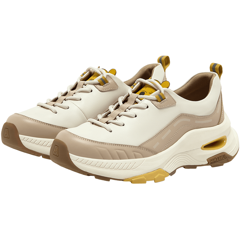 [MIRABELL x Winnie The Pooh] Cowhide Leather/Cow Split Leather/Fabric Comfortable Sports Shoes (Women)