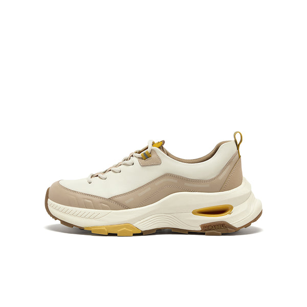 [MIRABELL x Winnie The Pooh] Cowhide leather/cow split leather/fabric women's comfortable sports shoes