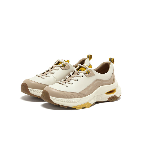 [MIRABELL x Winnie The Pooh] Cowhide leather/cow split leather/fabric women's comfortable sports shoes