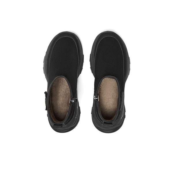 [MIRABELL x Winnie The Pooh] Cow split leather/cow leather/fabric comfortable sports shoes (Women)