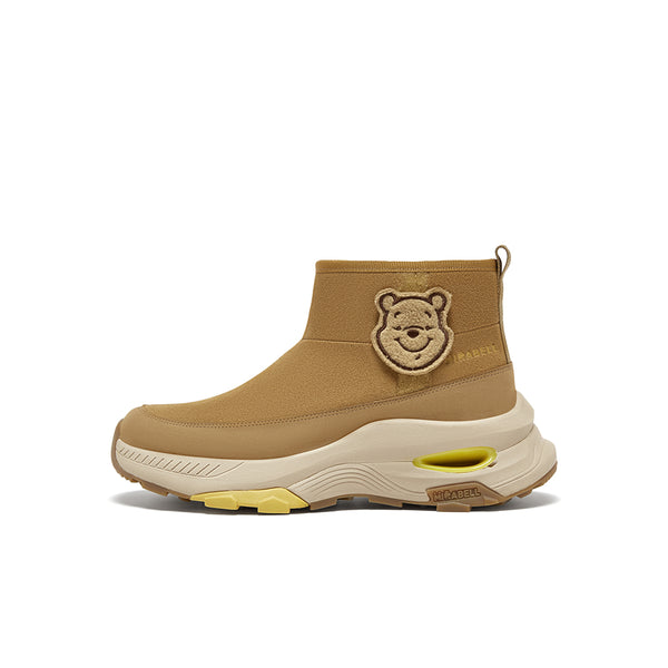 [MIRABELL x Winnie The Pooh] Cow split leather/cow leather/fabric comfortable sports shoes (Women)