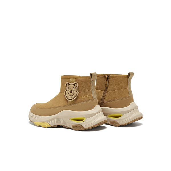 [MIRABELL x Winnie The Pooh] Cow split leather/cow leather/fabric comfortable sports shoes (Women)