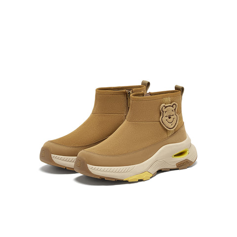 [MIRABELL x Winnie The Pooh] Cow split leather/cow leather/fabric comfortable sports shoes (Women)