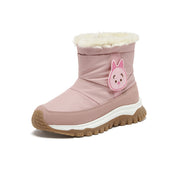 [MIRABELL x Winnie The Pooh] Fabric/Cow Split Leather Boot (Kids)