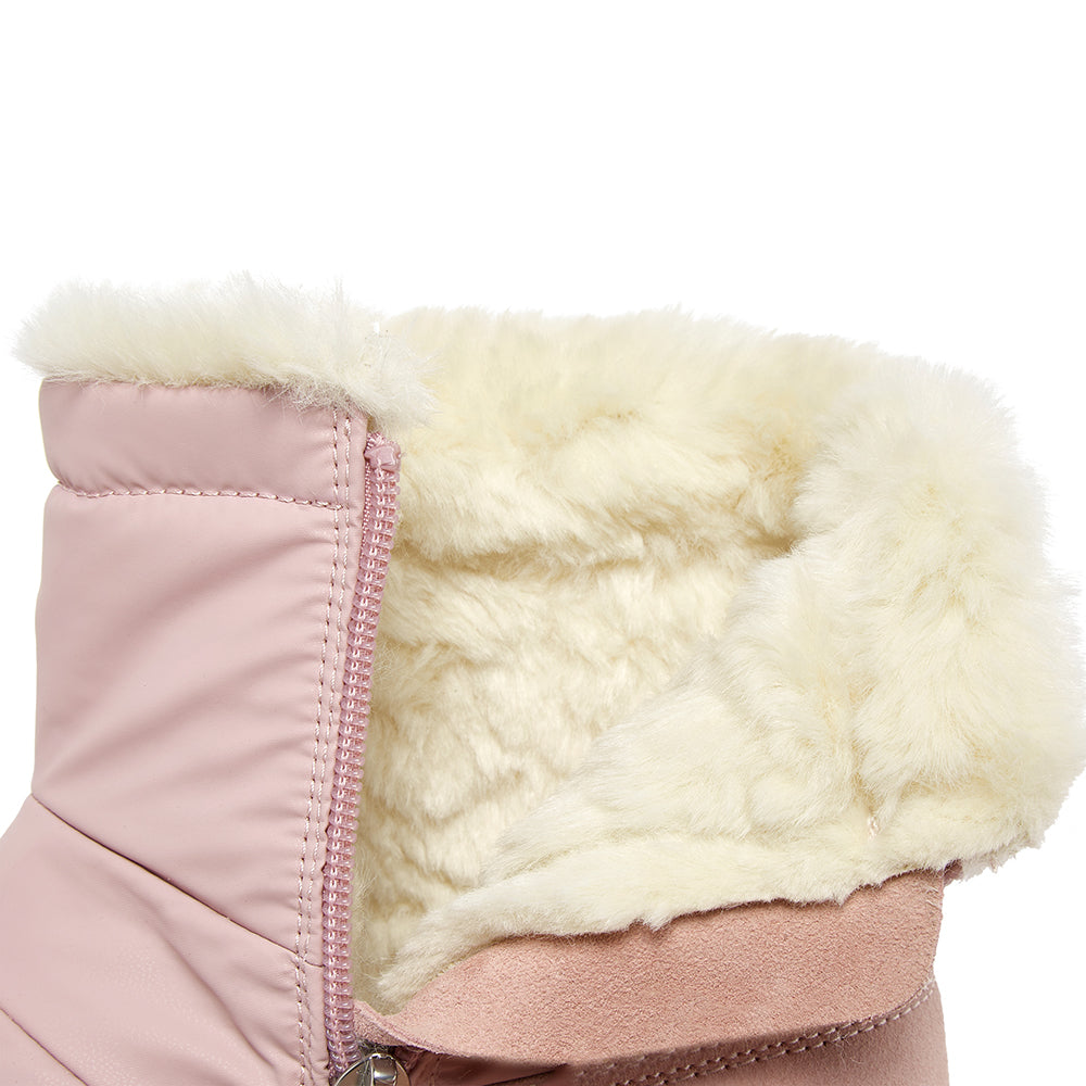 [MIRABELL x Winnie The Pooh] Fabric/Cow Split Leather Boot (Kids)