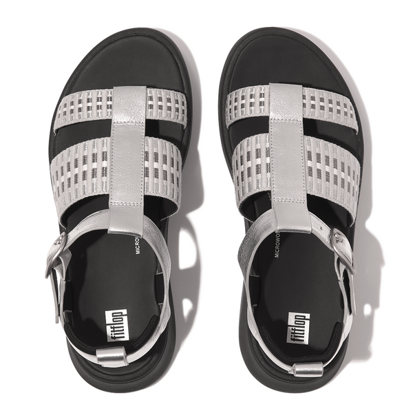 FitFlop - F-MODE M.LEATHER/WEBBING FLATFORM FISHERMAN SANDAL