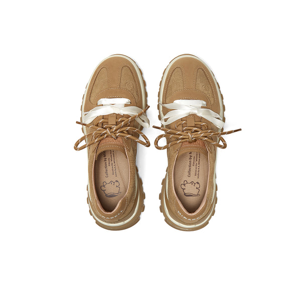 [MIRABELL x Winnie The Pooh] Cow split leather/cow leather casual shoes (Women)