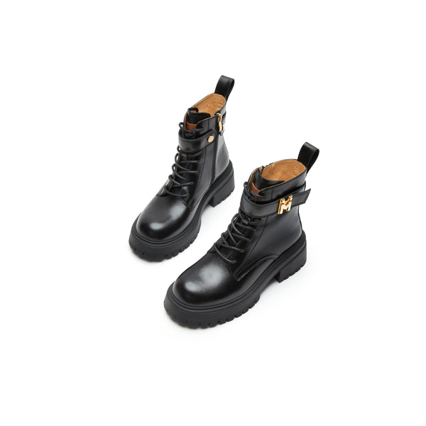 Cow Leather Lace-up Boot (Women)