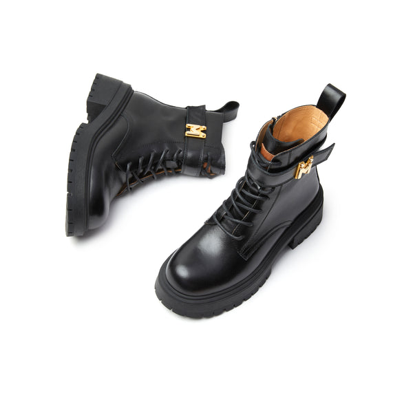 Cow Leather Lace-up Boot (Women)