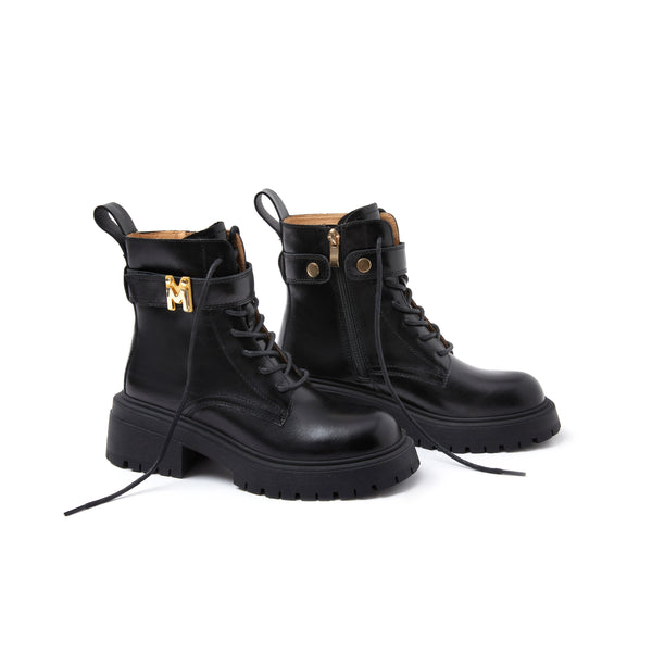 Cow Leather Lace-up Boot (Women)